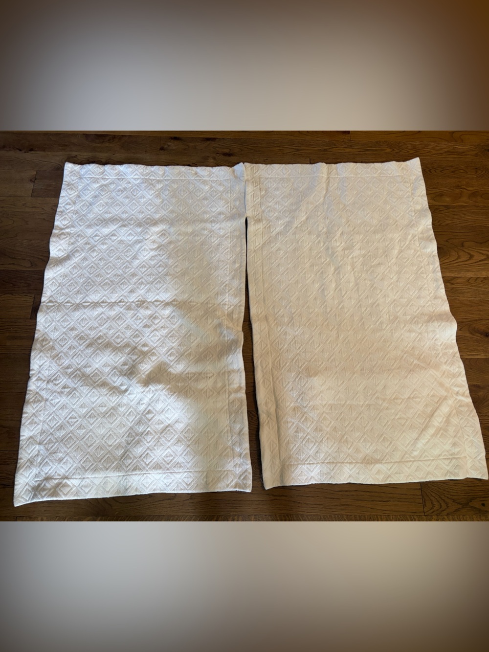 Linea Casa by Sferra pair 2 king Shams diamond Matelasse Preppy Cottagecore NEW
